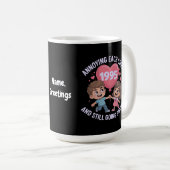 Elkaar irriteren sinds 1995 Jubileum Koffiemok (Voorkant rechts)