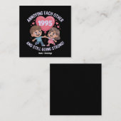 Elkaar irriteren sinds 1995 Jubileum Vierkante Visitekaartje (Voorkant / Achterkant)