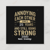 Elkaar irriteren sinds jaren gaat nog steeds sterk vierkante visitekaartje (Voorkant)