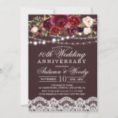 ELKAAR JAAR - Bloemige trouwjubileum uitnodiging (Voorkant)