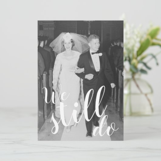 ELKAAR JAAR - Trouwdag & Foto We Doen Het Nog Stee Kaart (Staand voorkant)