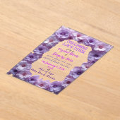 Elkaar lavendelbloem lijst koesteren acryl uitnodigingen (Laagn)