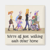 Elkaar naar huis lopen Inclusief Quote Magneet (Voorkant)
