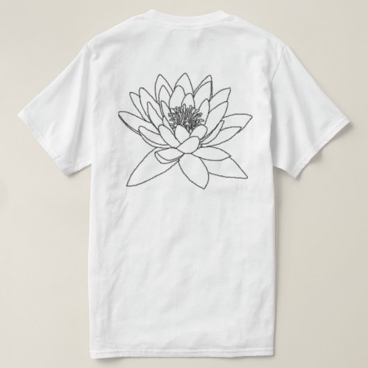 Elkaar naar huis lopen Ram Dass Water Lily T-shirt (Design achterkant)