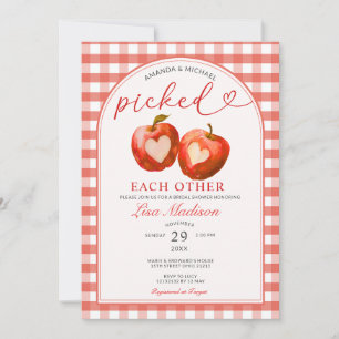 Elkaar uitkiezen voor Red Apple Gingham Vrijgezell Kaart