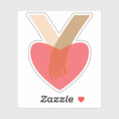 Elkaar vasthouden sticker (Vel)