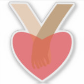 Elkaar vasthouden sticker (Voorkant)
