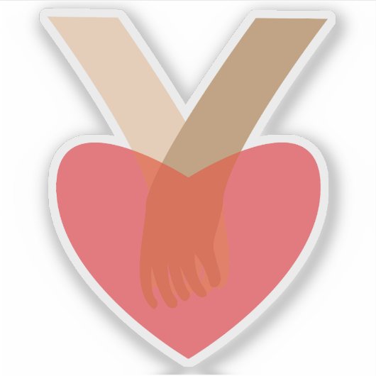 Elkaar vasthouden sticker (Voorkant)