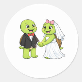 Elkaar voor altijd vasthouden ronde sticker