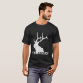  Elkaholic Funny Elk Hunter Elk aholic Dist T-shirt (Voorkant volledig)