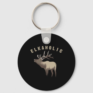 Elkaholic T-shirt Cute Eland Jachtliefhebbers Grap Sleutelhanger