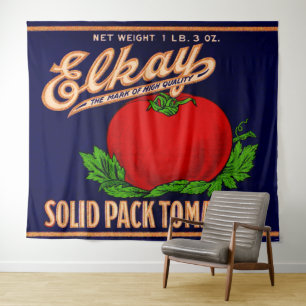 Elkay Solid Pack Tomaten uit de jaren '30 kunnen a Wandkleed