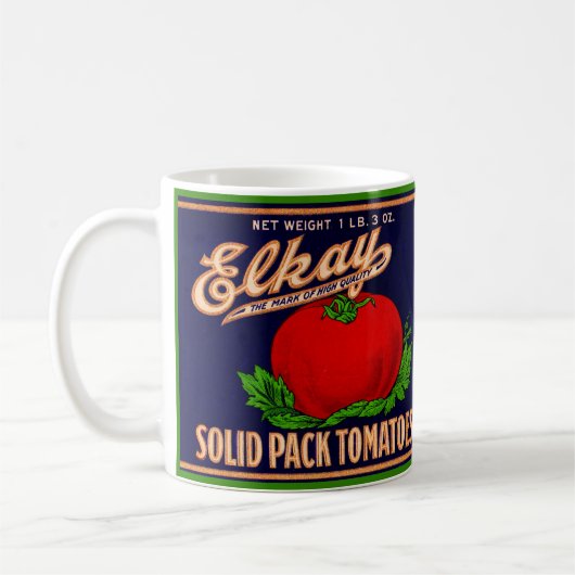 Elkay Solid Pack Tomaten uit de jaren '30 kunnen e Koffiemok (Links)