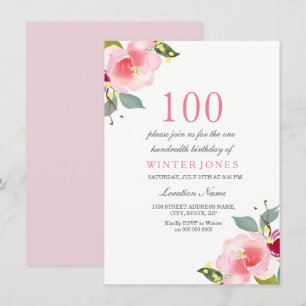 Elke 100e verjaardag van een roze olifantenfeest n kaart