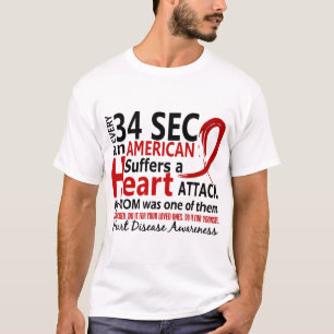 Elke 34 seconden een hartziekte/aanval t-shirt