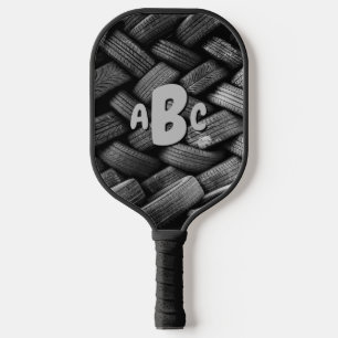 Elke 3 Initiaal Letter Monogram oude banden Pickleball Paddle