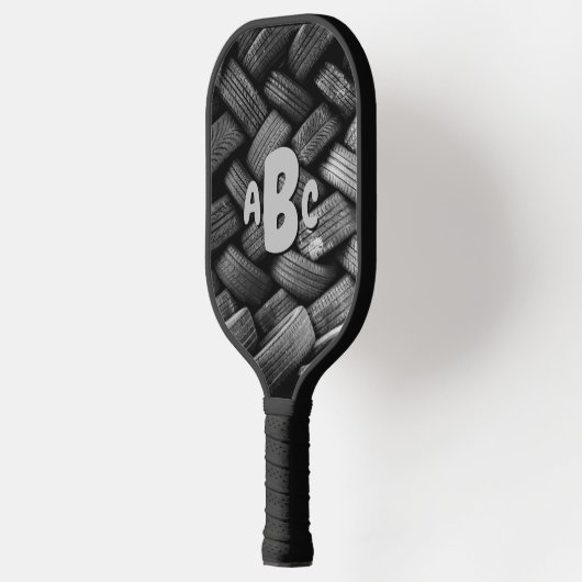 Elke 3 Initiaal Letter Monogram oude banden Pickleball Paddle (Links)