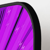 Elke 3 Initiaal Letter-monogram Pop Art Paarse clo Pickleball Paddle (Links Detail)