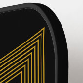Elke 3 Initiaal monogram Gold geometrische lijnen Pickleball Paddle (Links Detail)