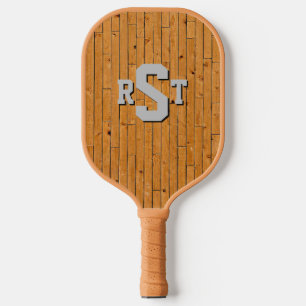 Elke 3 Initialen Letter Monogram Wood Panel Wall Pickleball Paddle