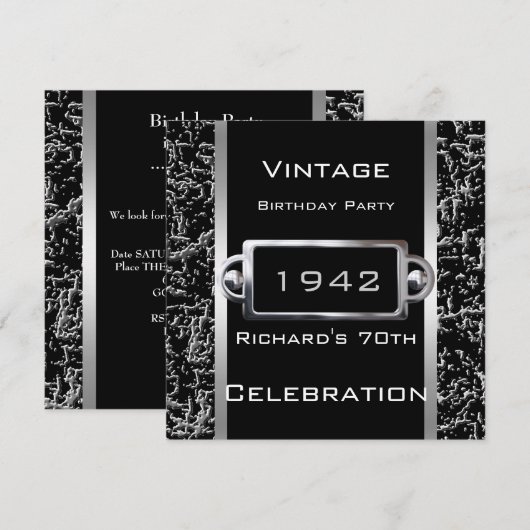 Elke  70e zwarte 70e Afbeelding met metalen achter Kaart (Voorkant / Achterkant)