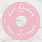 Elke aangepaste kleur bruiloft wijnglaslabel (Voorkant)