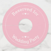 Elke aangepaste kleur bruiloft wijnglaslabel (Achterkant)