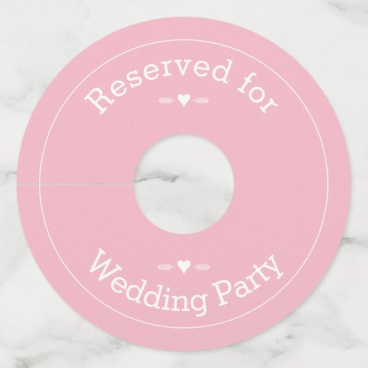 Elke aangepaste kleur bruiloft wijnglaslabel (Achterkant)