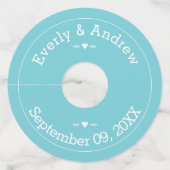 Elke aangepaste kleur bruiloft wijnglaslabel (Voorkant)