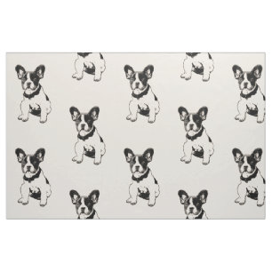 Elke aangepaste kleur Franse bulldog-puppy Graphic Stof