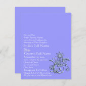 Elke aangepaste kleur Periwinkle Blue Floral Briefkaart (Voorkant / Achterkant)