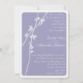 Elke aangepaste kleur Wildflower met lavender Wedd Kaart (Voorkant)