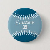 ELKE aangepaste kleuren softbal honkbal Ronde Button 5,7 Cm (Voorkant)