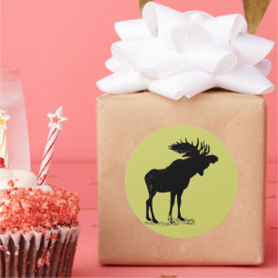 Elke aangepaste kleurenmuis, Silhouette Ronde Sticker