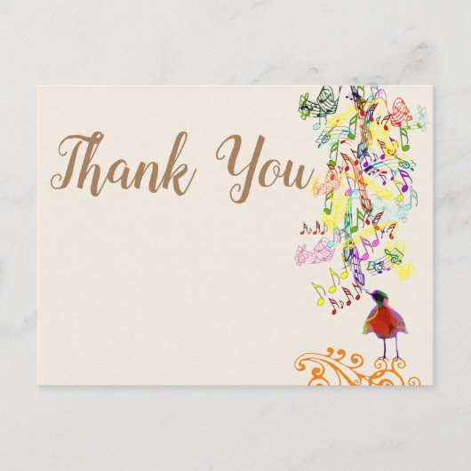 Elke achtergrondkleur van een kleine Birdie vertel Briefkaart (Voorkant)