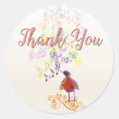 Elke achtergrondkleur van een kleine Birdie vertel Ronde Sticker (Voorkant)