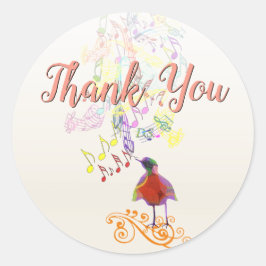 Elke achtergrondkleur van een kleine Birdie vertel Ronde Sticker