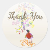 Elke achtergrondkleur van een kleine Birdie vertel Ronde Sticker (Voorkant)