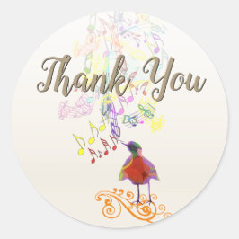 Elke achtergrondkleur van een kleine Birdie vertel Ronde Sticker