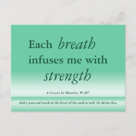 Elke adem geeft me een cursus in wonderen kaart