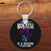 Elke ademhaling is een reden om zelfmoordpreventie sleutelhanger (Voorkant)