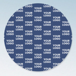 Elke afbeelding of bedrijfslogo kan worden bewerkt ronde sticker
