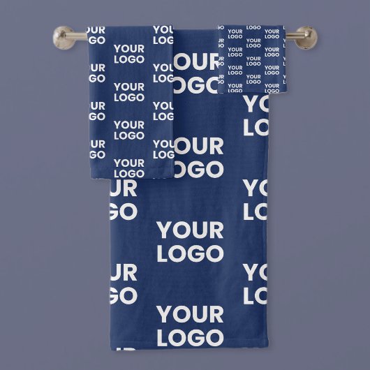 Elke Afbeelding of Business Logo bewerkbaar donker Bad Handdoek