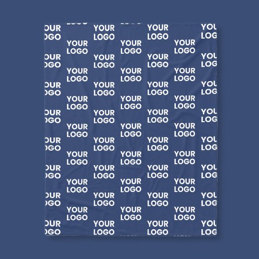 Elke Afbeelding of Business Logo bewerkbaar donker Fleece Deken