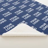 Elke Afbeelding of Business Logo bewerkbaar donker Sherpa Deken (3/4)