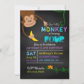 Elke Age Chalkboard Little Monkey Boy Kaart (Voorkant)