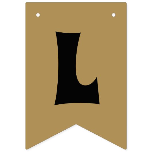 ELKE AGE Gold Custom Photo Birthday Bunting Flags Vlaggetjes (Tweede vlag)