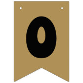 ELKE AGE Gold Custom Photo Birthday Bunting Flags Vlaggetjes (Derde vlag)