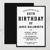 ELKE AGE-groepsdaguitnodiging | Zwart-wit Kaart (Voorkant / Achterkant)