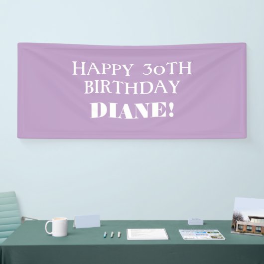 Elke Age Lavender Paars Happy Birthday Banner (Beurs)
